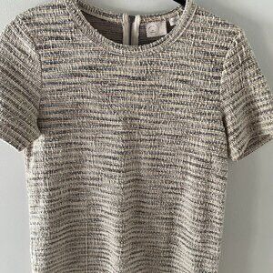 Anthropologie Postmark (9-H15 STCL) Black, white, gold women's top size XS